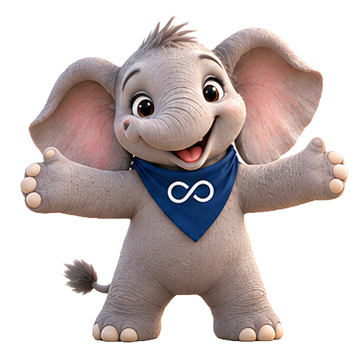 Eric, FND Connect's elephant, welcoming a business in