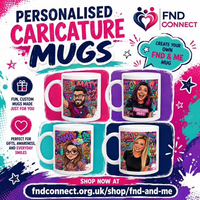 FND & Me — personalised caricature mug
