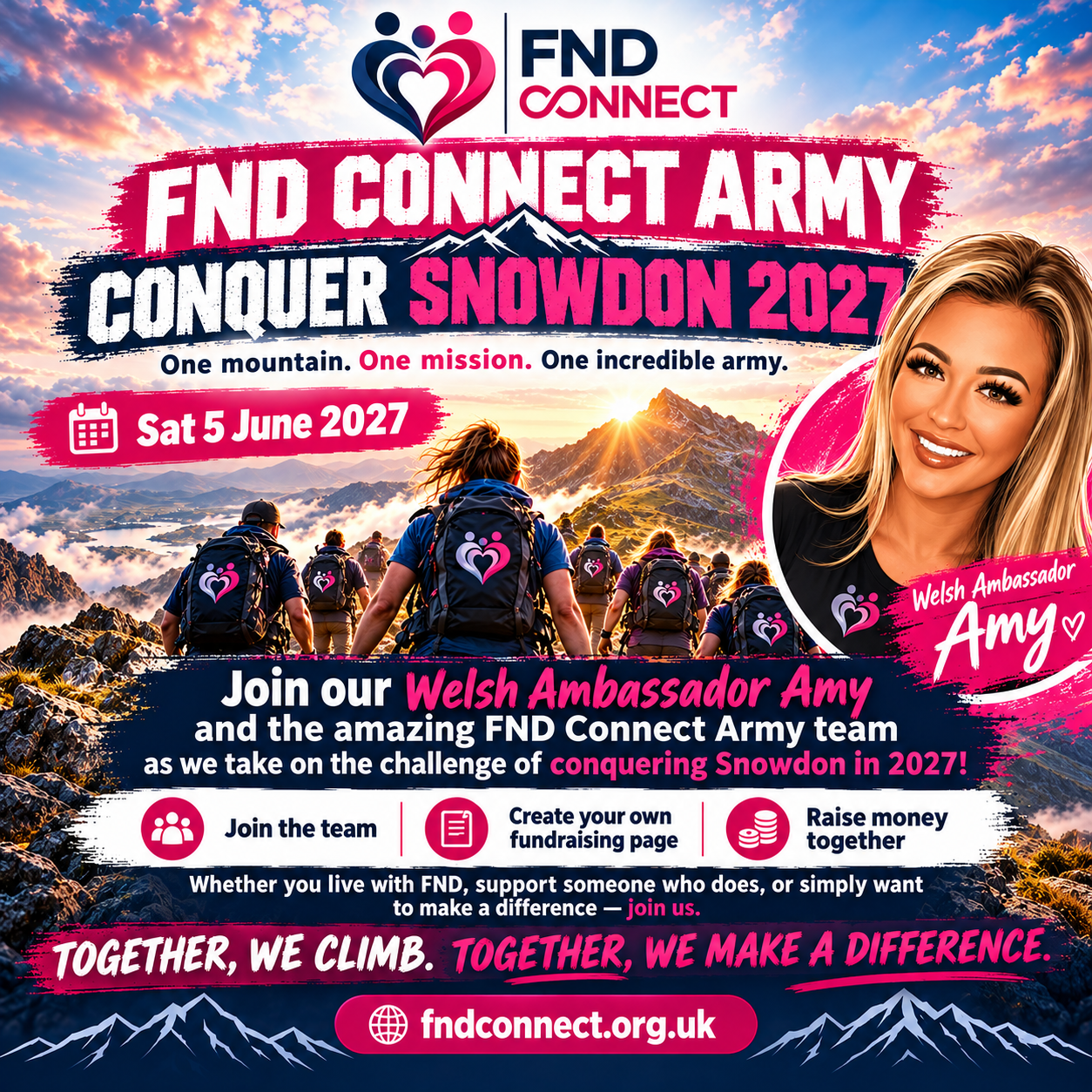 Queer’s FND Connect Army – Conquer Snowdon 2027! page