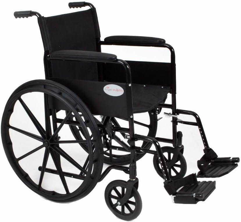Stylish Black Lightweight Folding Wheelchair