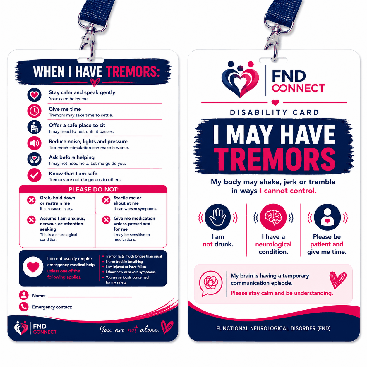 FND Connect - I May have Tremors Lanyard & Card